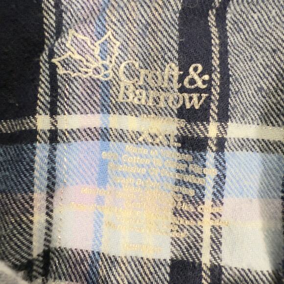 Croft & Barrow 2 pc Flannel Pajamas Woman XXL Button Top Drawstring Elas Waist - Picture 2 of 16
